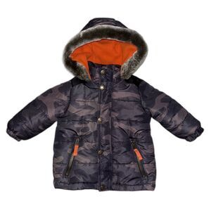 Carter's Camouflage Puffer Zip‎ Up Winter Jacket Boys 12 Months